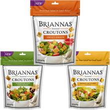 Load image into Gallery viewer, BRIANNAS Seasoned Croutons Variety Pack (Pack of 3)
